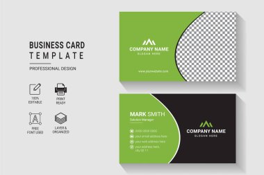 Çok Amaçlı Modern Kurumsal Kartvizit Tasarımı Çift Taraflı Profesyonel Zarif