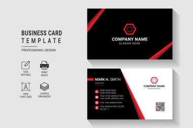 Çok Amaçlı Modern Kurumsal Kartvizit Tasarımı Çift Taraflı Profesyonel Zarif