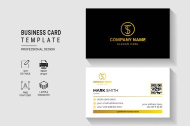 Çok Amaçlı Modern Kurumsal Kartvizit Tasarımı Çift Taraflı Profesyonel Zarif