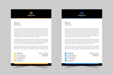 Modern ve Profesyonel Letterhead İş İçin Şablon Tasarımı