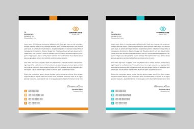 Modern and Professional Letterhead Design Template for Business clipart