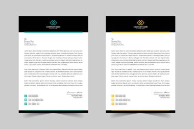 Modern ve Profesyonel Letterhead İş İçin Şablon Tasarımı