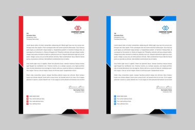 Modern ve Profesyonel Letterhead İş İçin Şablon Tasarımı