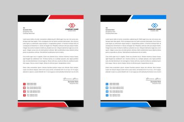 Modern ve Profesyonel Letterhead İş İçin Şablon Tasarımı