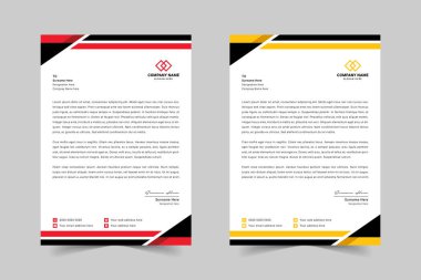 Modern ve Profesyonel Letterhead İş İçin Şablon Tasarımı