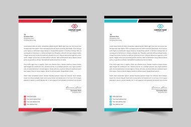 Modern ve Profesyonel Letterhead İş İçin Şablon Tasarımı