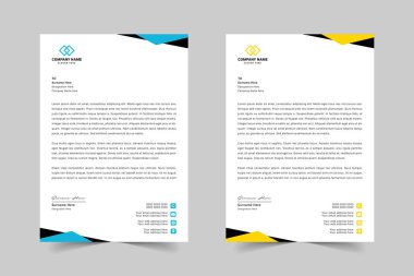 Modern ve Profesyonel Letterhead İş İçin Şablon Tasarımı