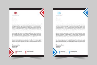 Modern ve Profesyonel Letterhead İş İçin Şablon Tasarımı