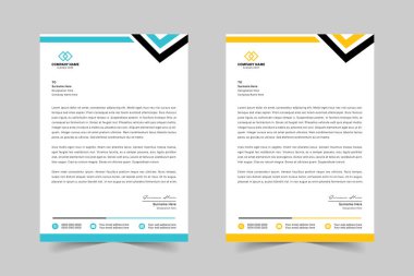 Modern ve Profesyonel Letterhead İş İçin Şablon Tasarımı