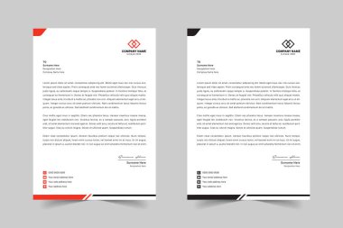 Modern ve Profesyonel Letterhead İş İçin Şablon Tasarımı