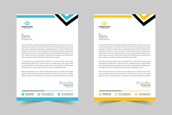 Moderne Und Professionelle Briefpapier Design Vorlage Für Unternehmen — Stockvektor