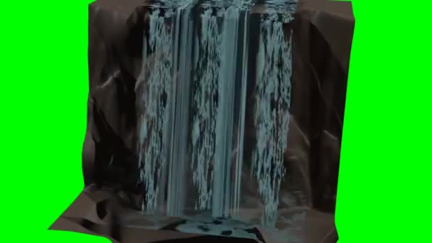 Vattenfall Från Mountain Animation — Stockvideo
