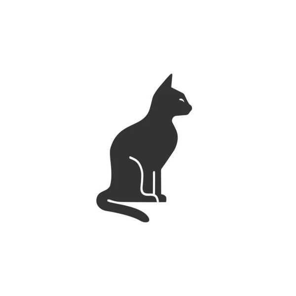 Silueta Ikony Černé Kočky Vektorové Kočičí Siluety Pro Retro Loga — Stockový vektor