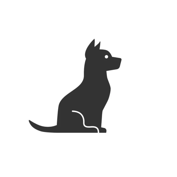 Silueta Ikon Psa Sbírka Hospodářských Zvířat Zvířecí Plochý Znak — Stockový vektor