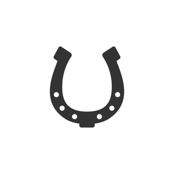Silhouette Vettoriale Icona Ferro Cavallo Logo Pittogramma Ferro Cavallo Silhouette — Vettoriale Stock