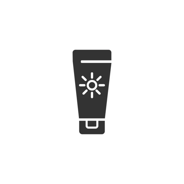 Suntan Cream Vector Icon Filled Flat Sign Mobile Concept Web — Stock Vector