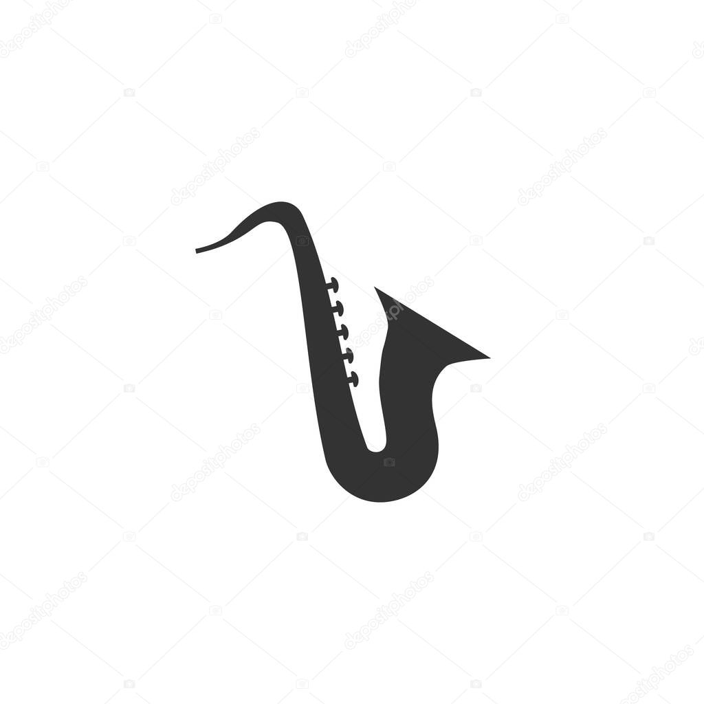 Saxophone icon graphic element Illustration template design vector.