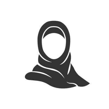 Başörtüsü takan kadınlar. Düz bir Avatar simgesi. Müslüman kadın. Müslüman Avatar Kız. Asya Geleneksel Başörtüsü vektörü