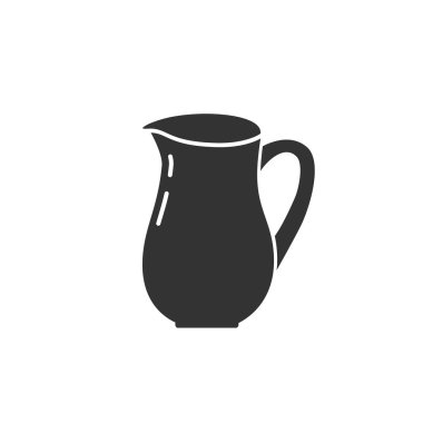 Modern Düz İşaretli Jug Vektör Simgesi.