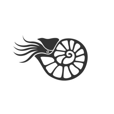 Nautilus vektör resmetme simgesi düz işaret.