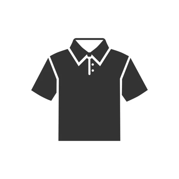 Polo Icona Sport Segno Formazione Usura Shirt Icona Vettore Uniforme — Vettoriale Stock