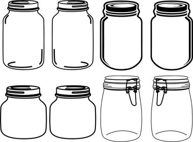 Mason Jar Svg, Glass Jar Svg, Jar Svg, Kitchen Svg, Mason Jar Cricut, Jar Clipart, Ball Jar Svg, Kitchen Conversions Svg, Svg for Cricut