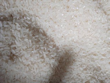 Yakından çekilen beyaz pirinç.