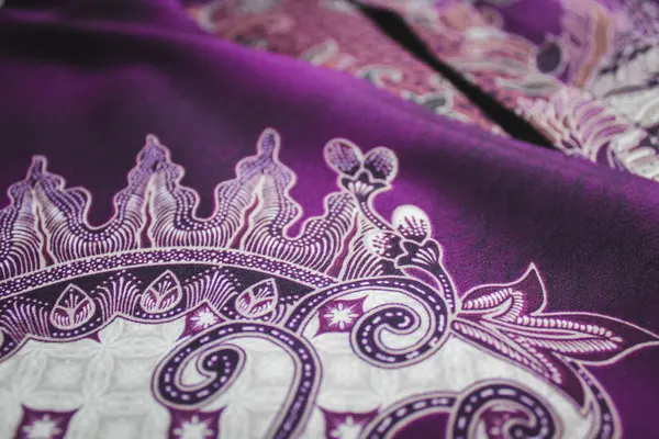 Gyönyörű Absztrakt Minta Batik Prémium Szövet Egyszerű Closeup Ruha Fotó — Stock Fotó