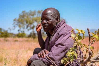 Abuja Nijerya - 26 Şubat 2023: Covid 19 Toplum Duyarlılığı, Sağlık ve Su Hijyeni. Afrikalılar oturuyor, kuyruğa giriyor ve ücretsiz tıbbi yardım bekliyorlar. Afrika 'daki Seçim Süreci.