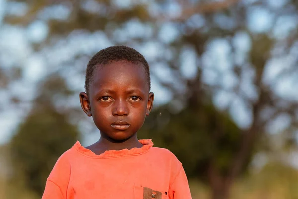 Abuja Nigeria Aptil 2023 Porträtt Afrikanskt Barn Slumpmässiga Uppriktiga Ögonblick — Stockfoto