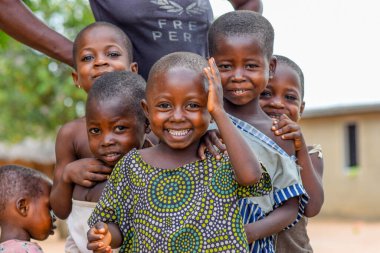 Abuja, Nigeria - May 1, 2023: Portrait of African Children. Random Candid Moments with African Children. Happy African Child. Childrens Day in Africa.
