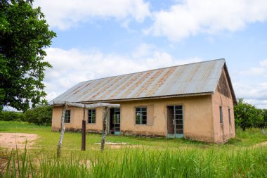Abuja, Nijerya - 6 Mayıs 2023: Afrika 'daki Kırsal Çocuklar için okul binaları. Yerel Topluluklarda Eğitim Tesisi, Batı Afrika.