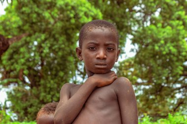 Abuja, Nigeria - June 5, 2022: Portrait of African Children. Random Candid Moments with African Children. Happy African Children. Children's Day in Africa.