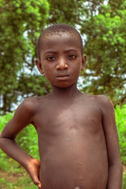 Abuja, Nigeria - June 5, 2022: Portrait of African Children. Random Candid Moments with African Children. Happy African Children. Children's Day in Africa.