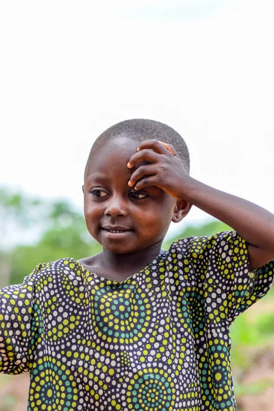 Abuja Nigéria Maio 2023 Retrato Uma Criança Africana Momentos Aleatórios — Fotografia de Stock