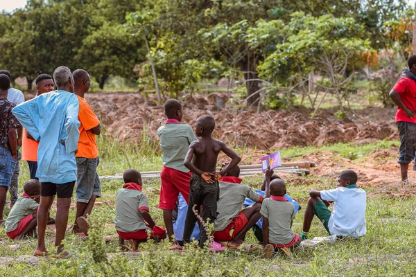 Абуджа Нигерия Июня 2023 Года Африканские Дети Учатся Сельской Общине — стоковое фото