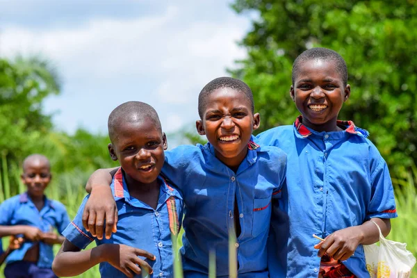 Stock image Abuja, Nigeria - June 12, 2023: Portrait of an African Child Young Students Learning in a Rural Community. Smiling African Children Wearing School Uniform. Education in African.