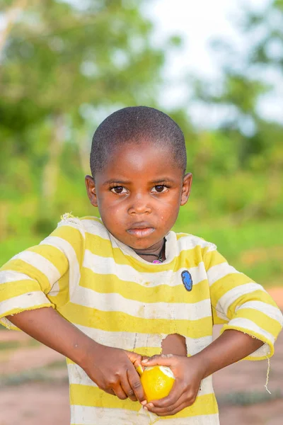 Abuja Nigeria Iunie 2022 Portretul Unui Copil African Momente Intamplatoare — Fotografie, imagine de stoc