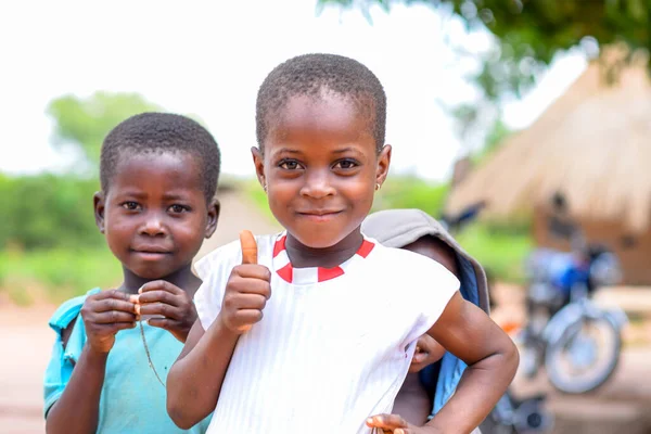 Abuja Nigeria Juni 2022 Porträtt Afrikanska Barn Slumpmässiga Uppriktiga Ögonblick — Stockfoto