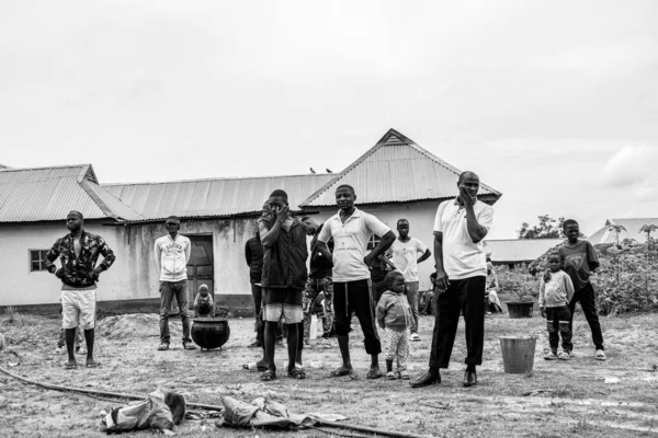 Opialu Benue State Nigeria März 2021 Afrikanisches Dorf Einem Warmen — Stockfoto