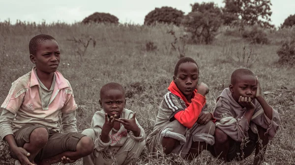 Абуджа Нігерія Жовтня 2022 Портрет Африканських Дітей Випадкові Моменти Африканськими — стокове фото