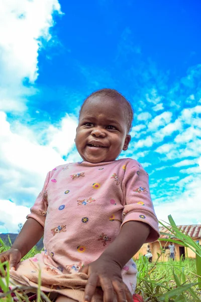 Abuja Nigeria Października 2022 Portret Afrykańskiego Dziecka Losowe Szczere Chwile — Zdjęcie stockowe
