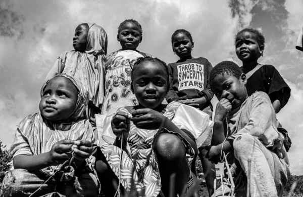 Плато Октября 2022 Года Африканские Дети Моменты Местными Африканскими Детьми — стоковое фото
