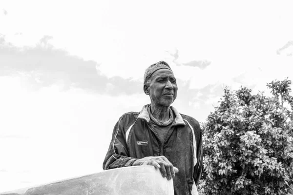 Abuja Nigeria Noviembre 2021 Retrato Del Viejo Hombre Africano —  Fotos de Stock