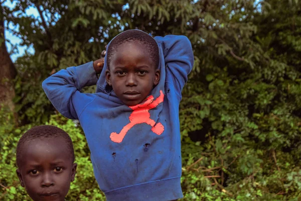 Абуджа Нигерия Октября 2022 Года Портрет Африканского Ребенка Случайные Откровенные — стоковое фото