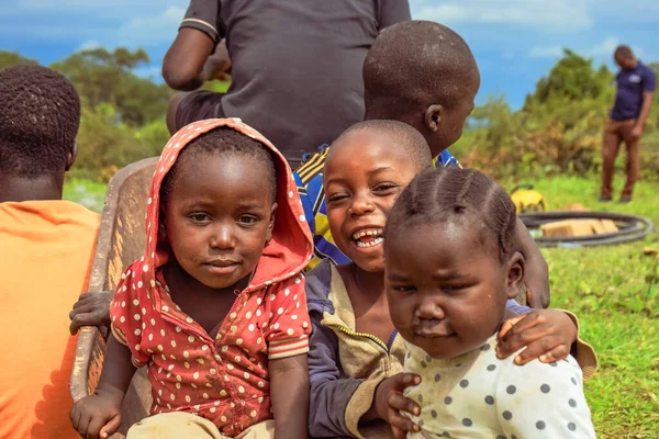 Plateau State Nigeria Oktober 2022 Afrikanska Barn Gräs — Stockfoto