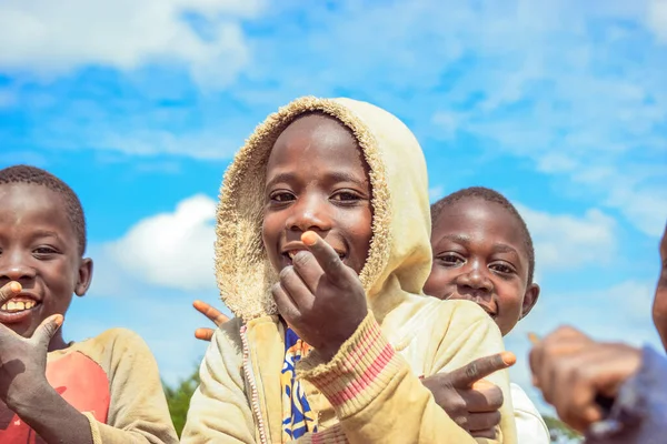 Плато Стейт Нигерия Октября 2022 Года Счастливые Африканские Дети — стоковое фото
