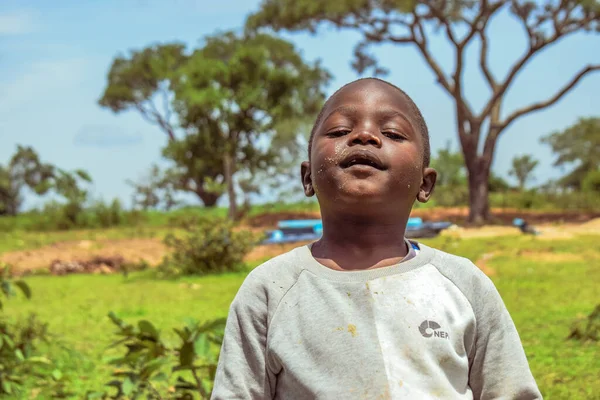 ジョス東 高原州 ナイジェリア 2021年5月12日 幸せなアフリカの少年の肖像画 — ストック写真