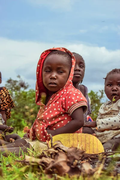 Plateau State Nigeria Octubre 2022 Niños Africanos Hierba — Foto de Stock