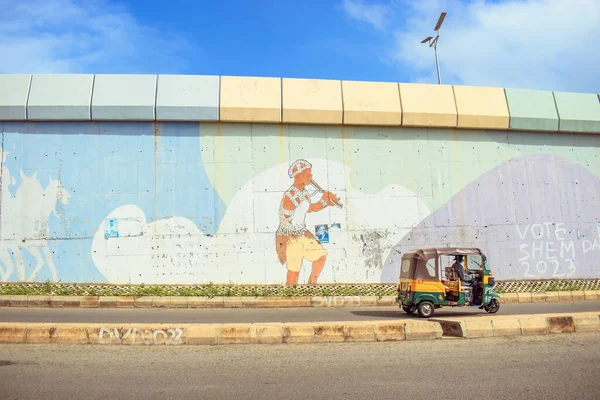 Abuja Nigeria June 2023 View Colorful Etnical Graffiti Wall Abuja — Stock Photo, Image